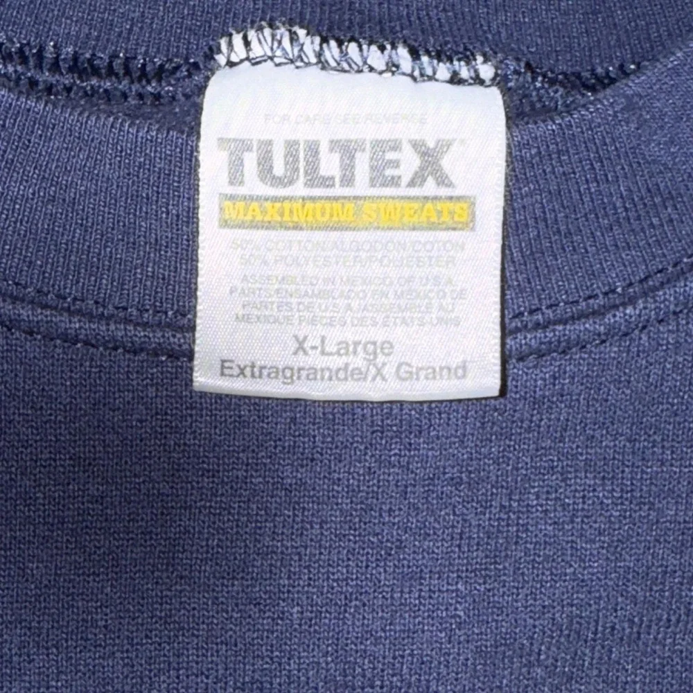 Vintage Tultex Waikiki Beach Hawaii Sweatshirt Navy Blue Embroidered 90s Large